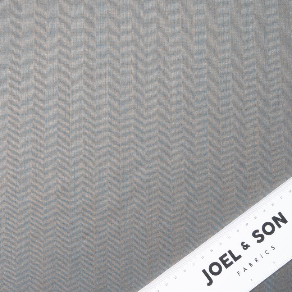 Beige/Blue Herringbone Trofeo Pure Wool Suiting