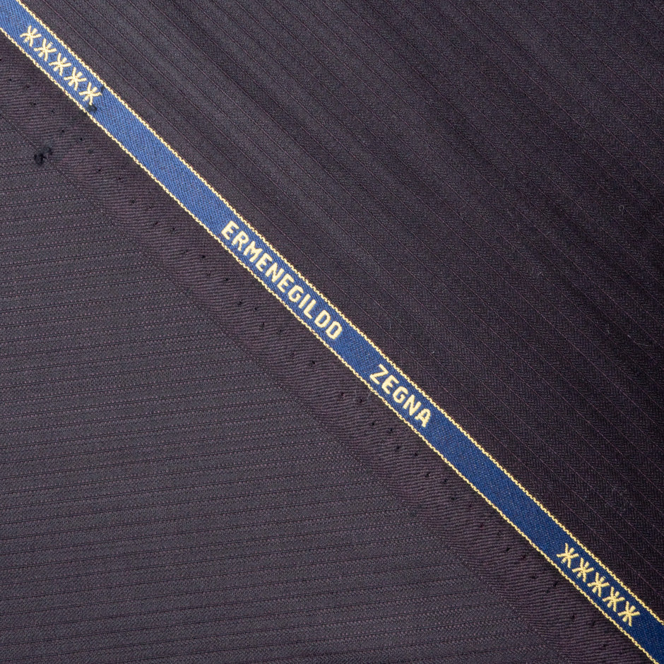 Dark Grenache Herringbone Trofeo Pure Wool Suiting