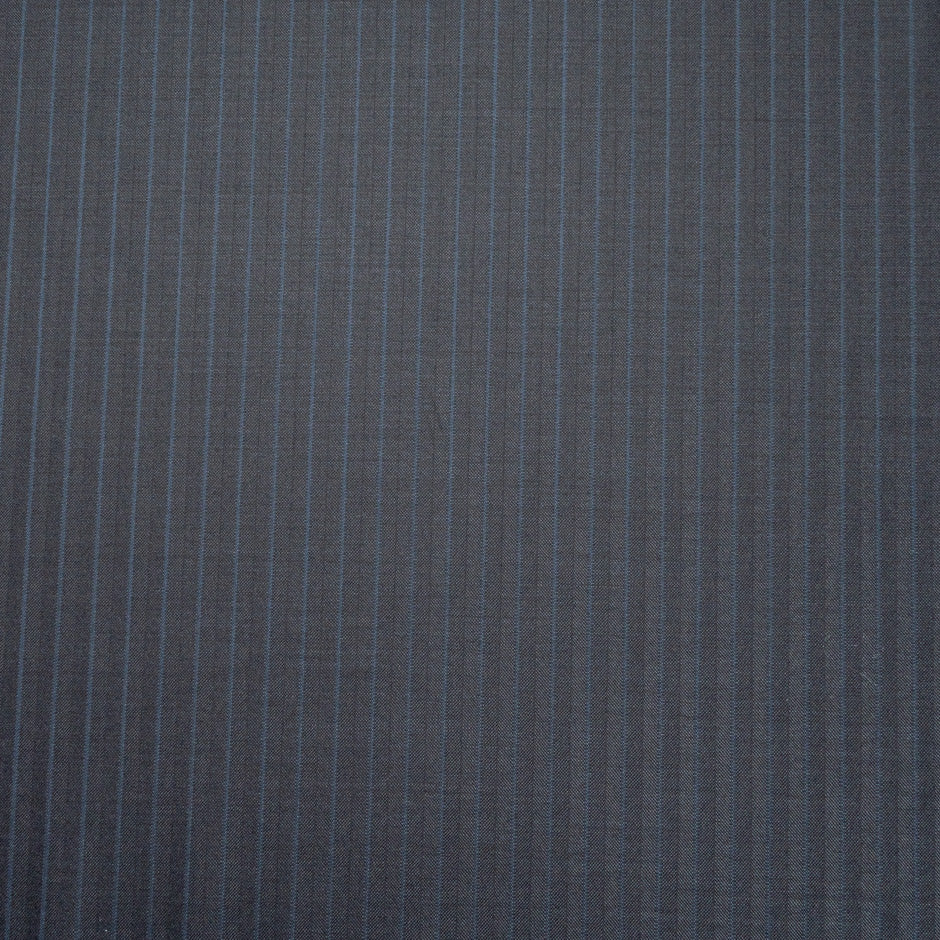 Blue Striped Grey Pure Wool 15 MilMil