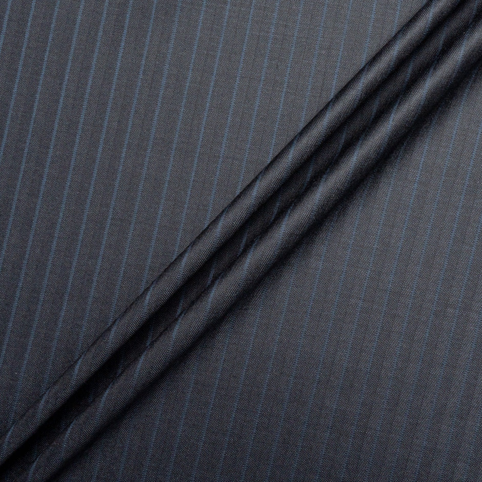Blue Striped Grey Pure Wool 15 MilMil