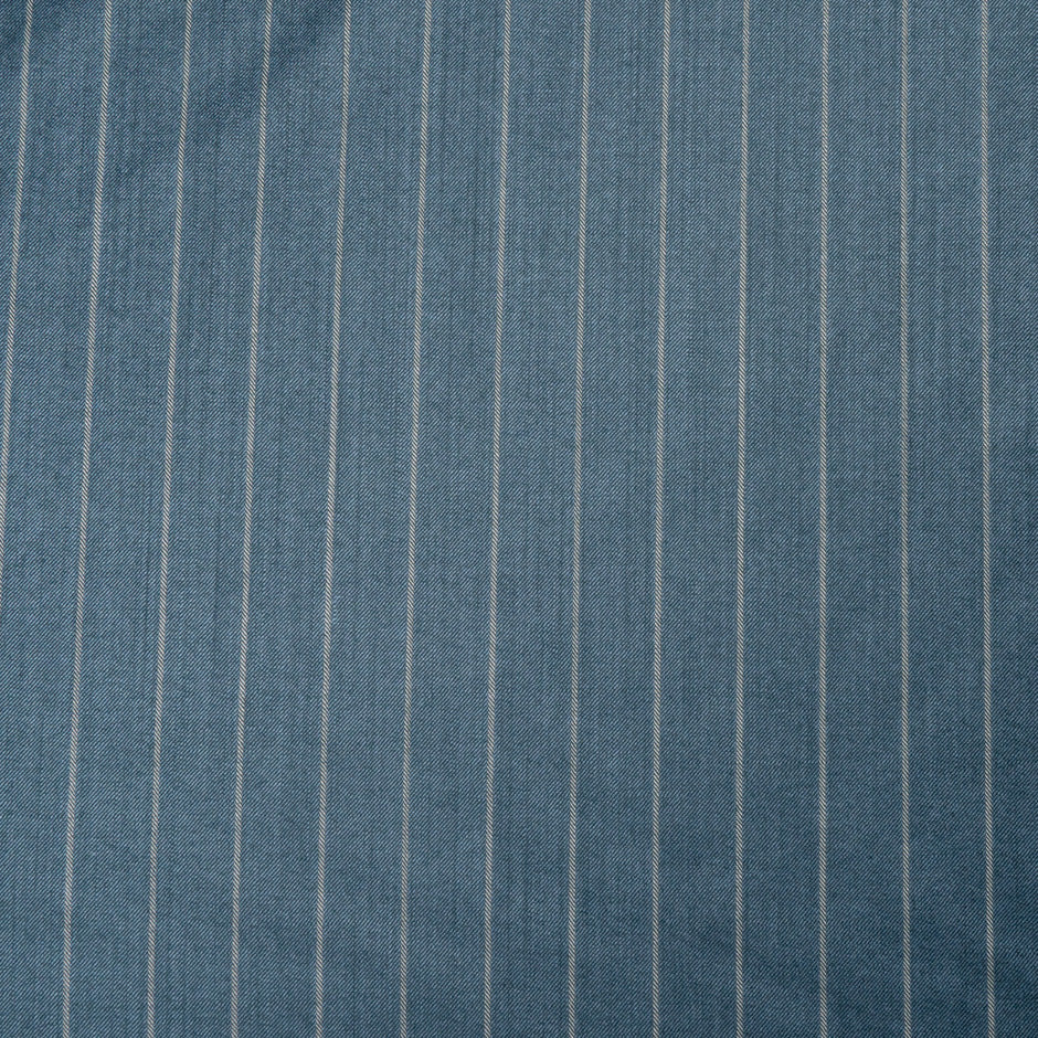 Teal Green Striped Trofeo Pure Wool Suiting