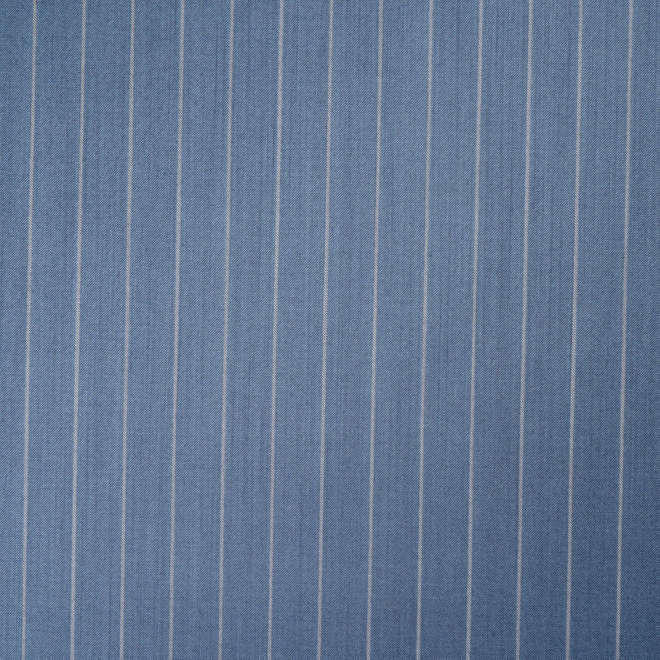 Slate Blue Striped Trofeo Pure Wool Suiting