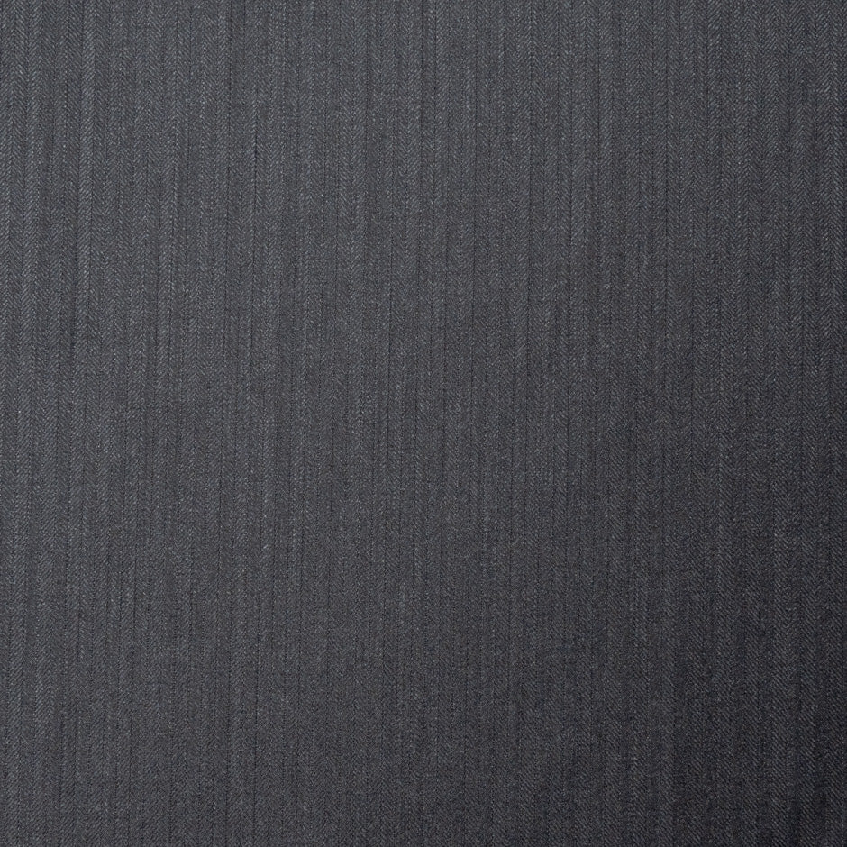 Dark Grey Herringbone Trofeo Pure Wool Suiting