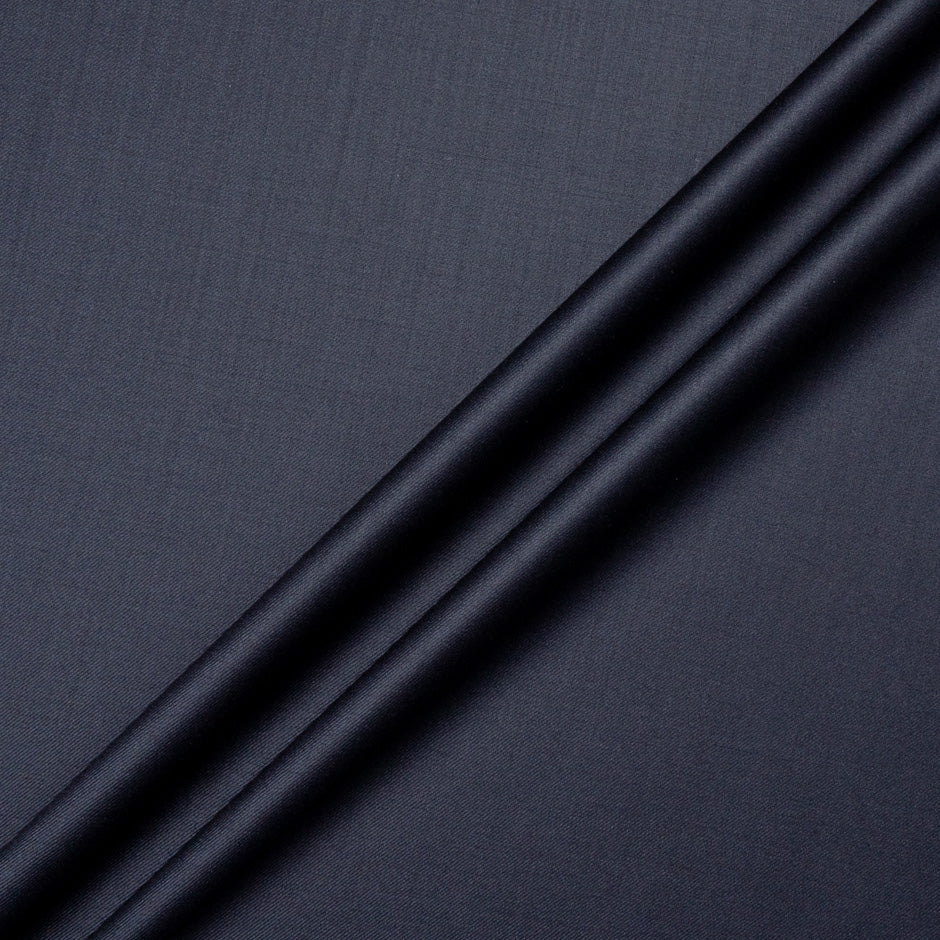 Navy Blue Superfine Trofeo Pure Wool Suiting