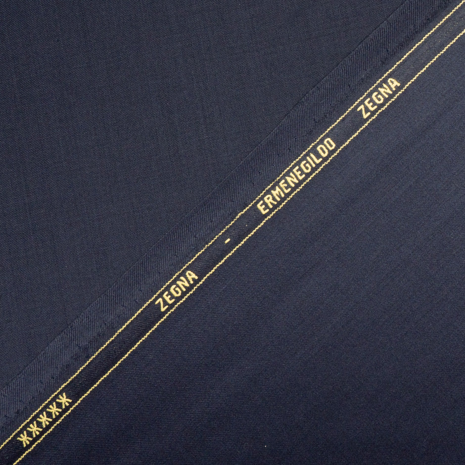 Navy Blue Superfine Trofeo Pure Wool Suiting
