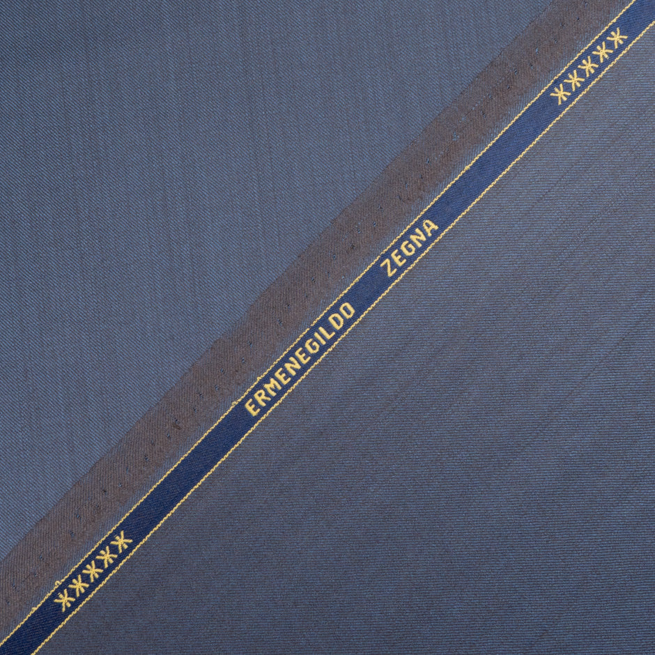 Blue/Brown Superfine Trofeo Pure Wool Suiting