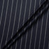 Midnight Blue Pinstriped Wool Blend Suiting