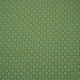 Yellow & Green Geometric Wool & Silk Blend