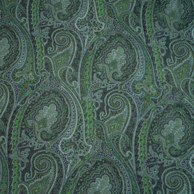 Bottle Green Paisley Printed Modal & Silk Blend