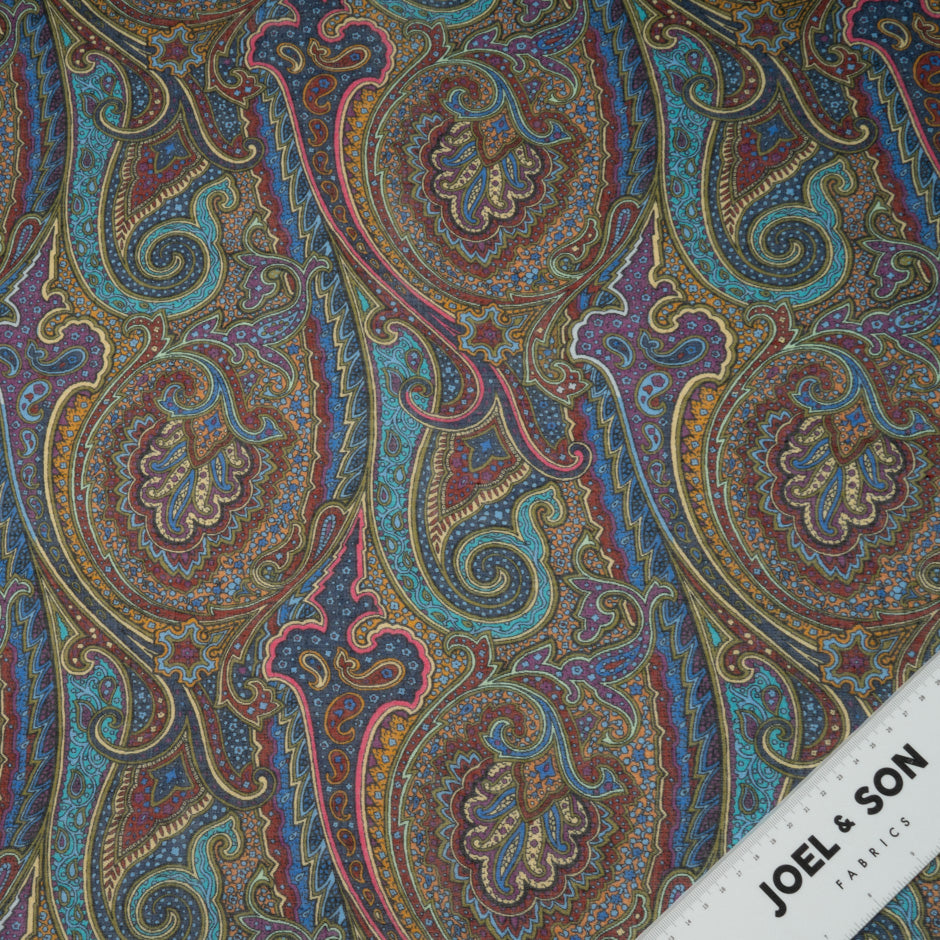 Multi Paisley Printed Modal & Silk Blend