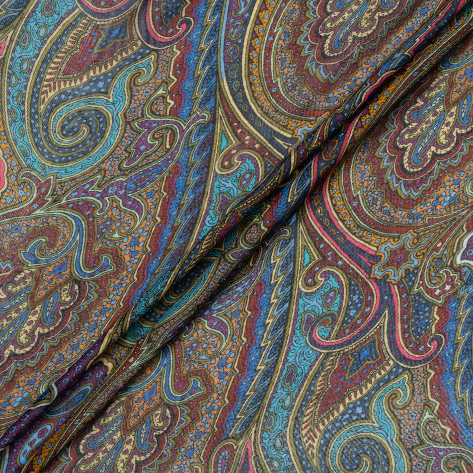 Multi Paisley Printed Modal & Silk Blend