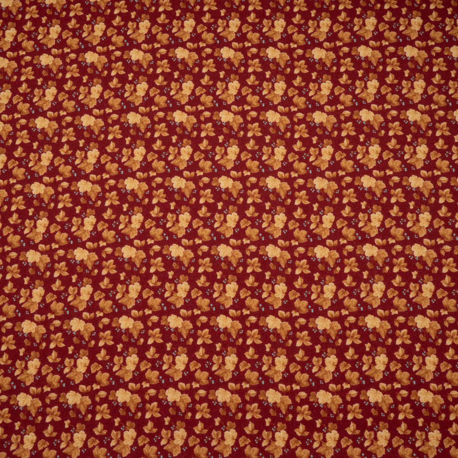 Autumn Leaf Printed Merino Wool