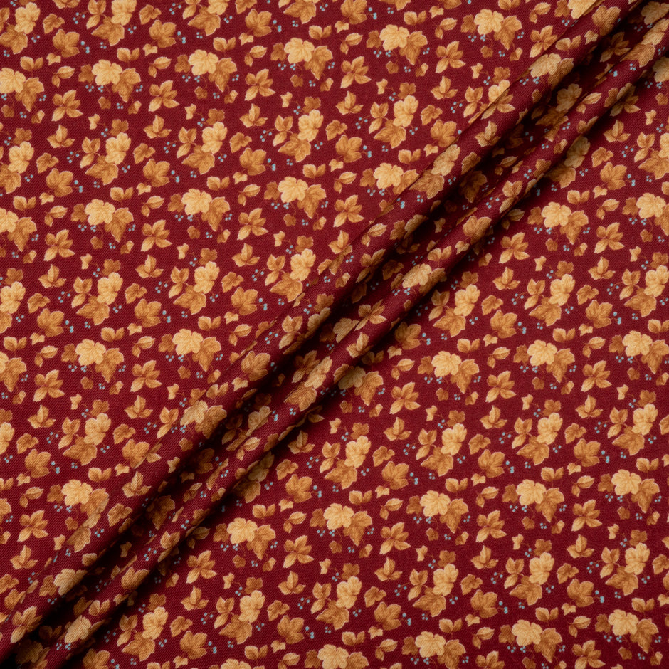 Autumn Leaf Printed Merino Wool