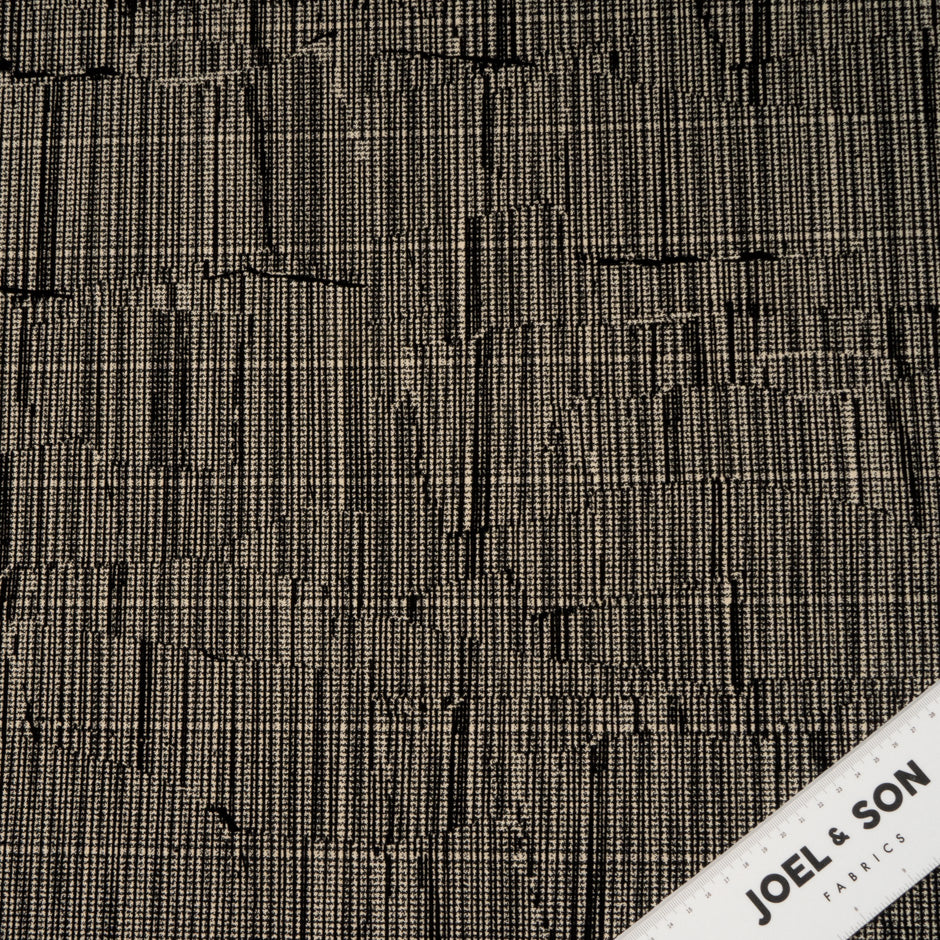 Cream & Black Flocked Finish Microfibre