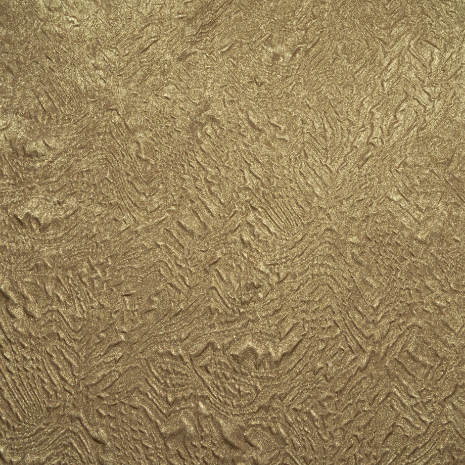 Deep Gold 'Wave' Laminated Microfibre Cloqué
