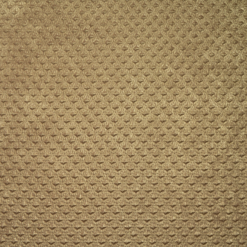 Deep Gold 'Geo' Laminated Microfibre Cloqué