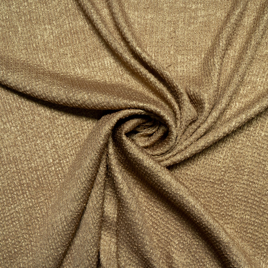 Crinkled Deep Gold Laminated Microfibre Cloqué