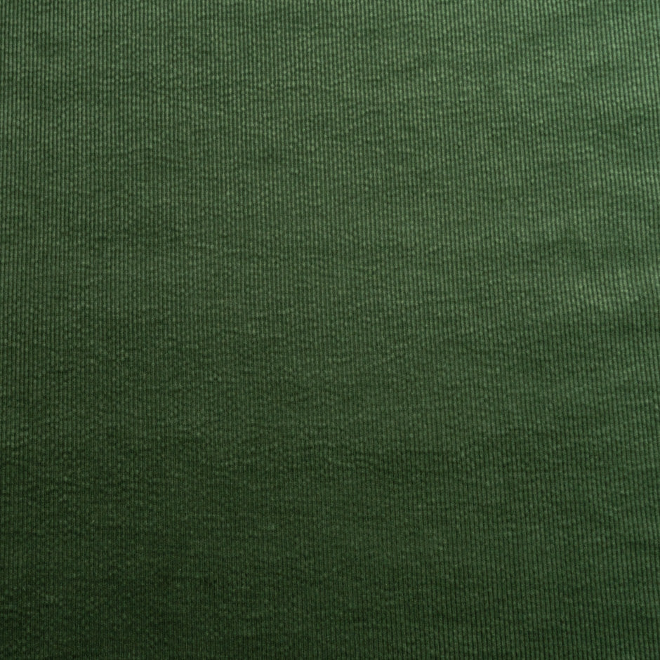 Green Ribbed Cotton Stretch Corduroy