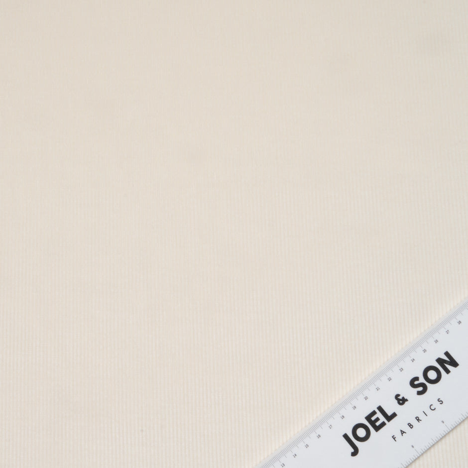 Ivory Ribbed Cotton Stretch Corduroy