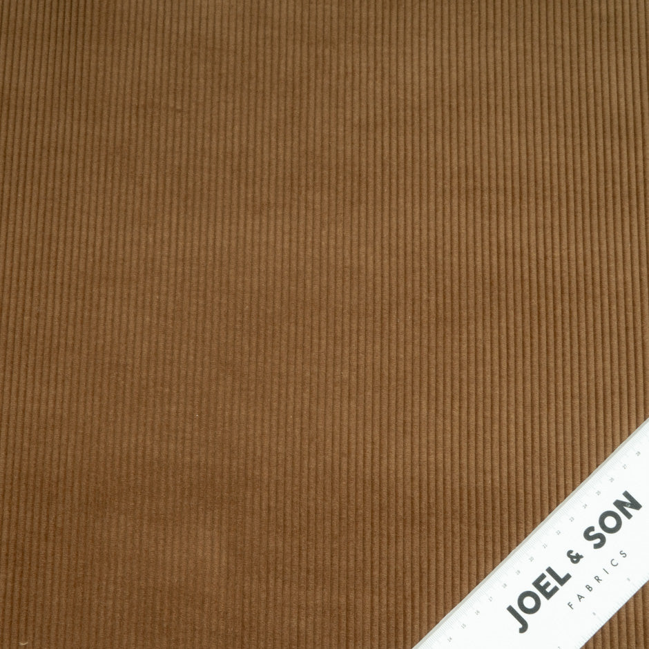 Caramel Ribbed Cotton Corduroy
