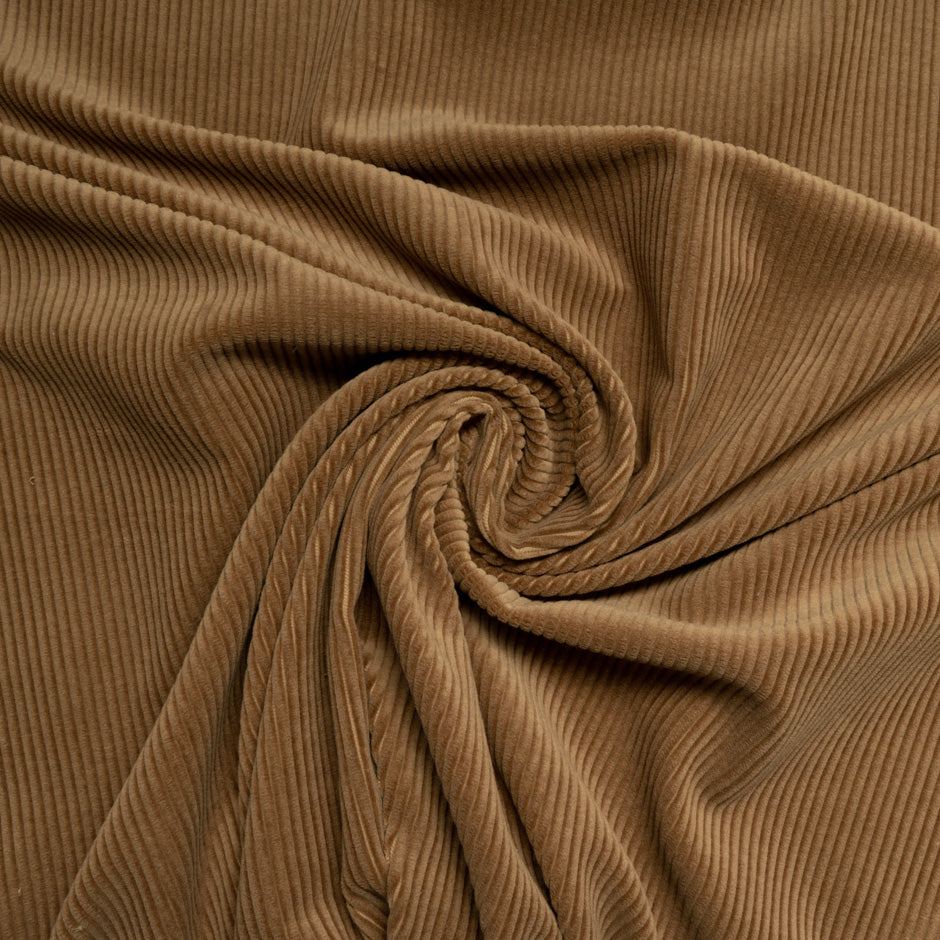 Caramel Ribbed Cotton Corduroy