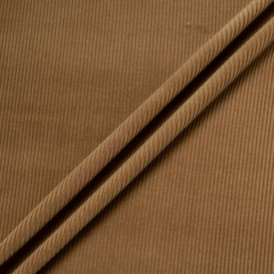 Caramel Ribbed Cotton Corduroy