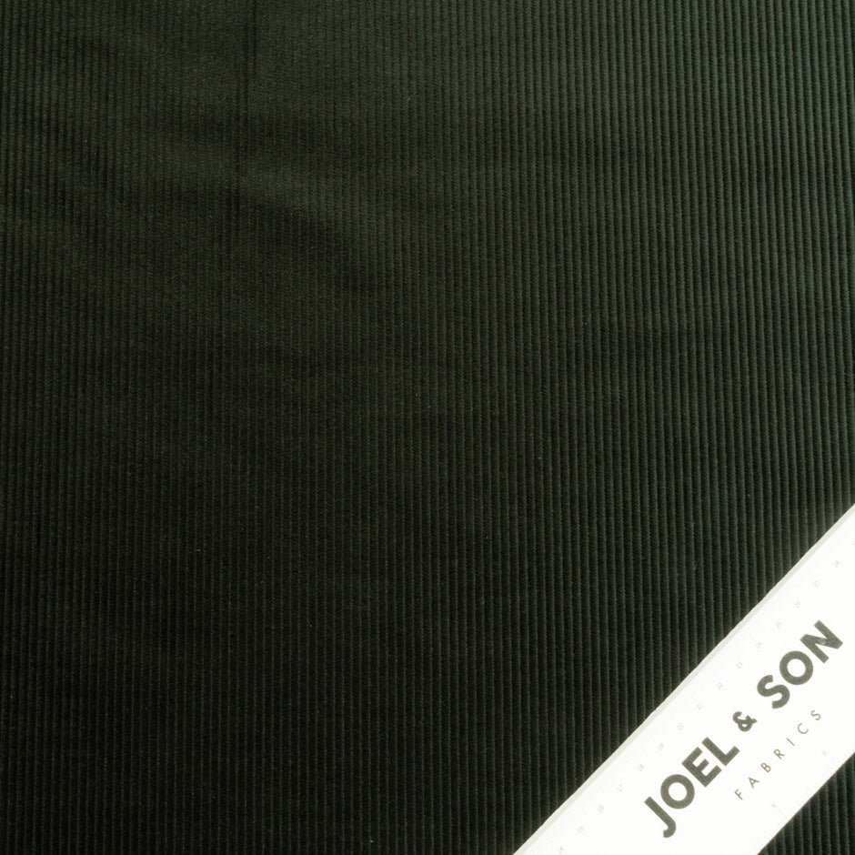 Bottle Green Ribbed Cotton Corduroy