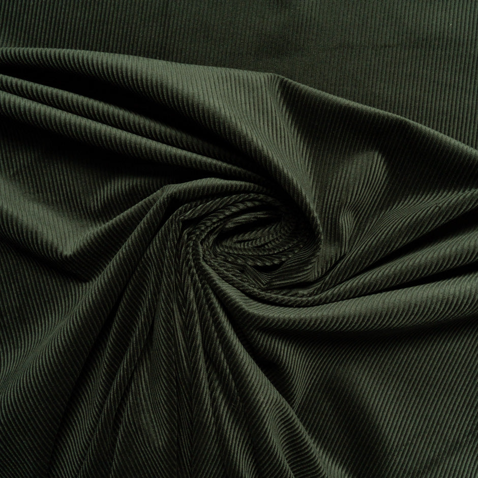 Bottle Green Ribbed Cotton Corduroy