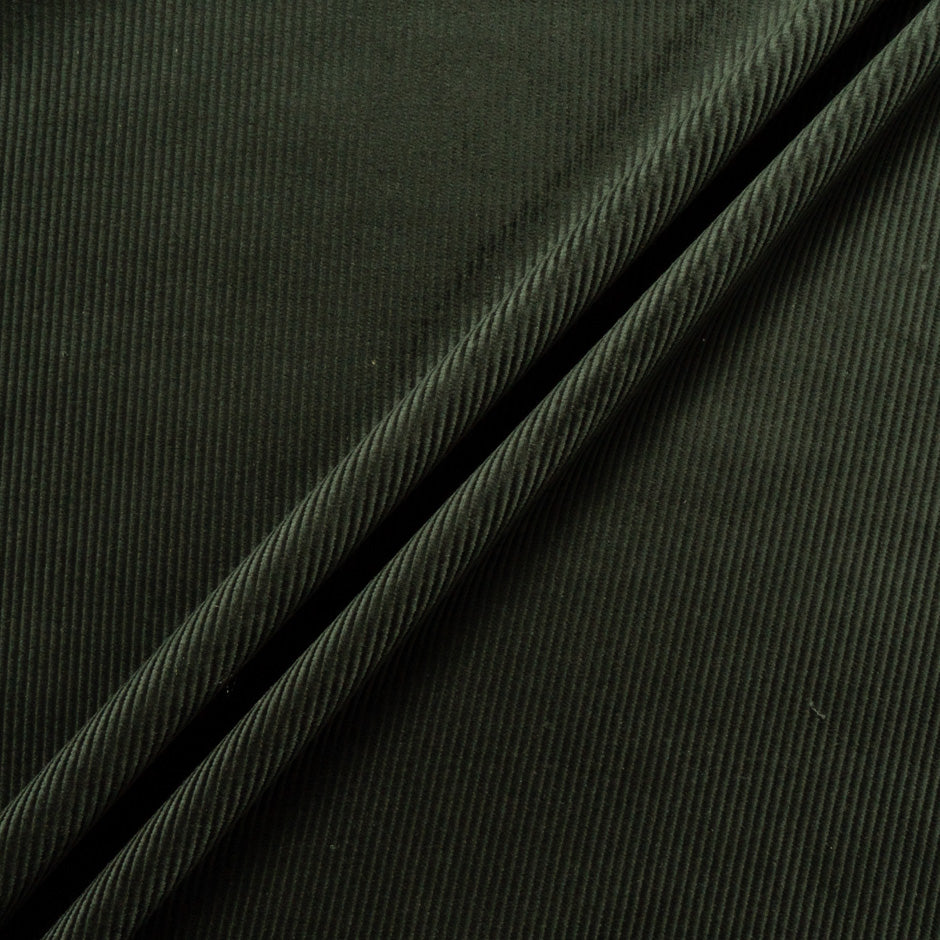 Bottle Green Ribbed Cotton Corduroy