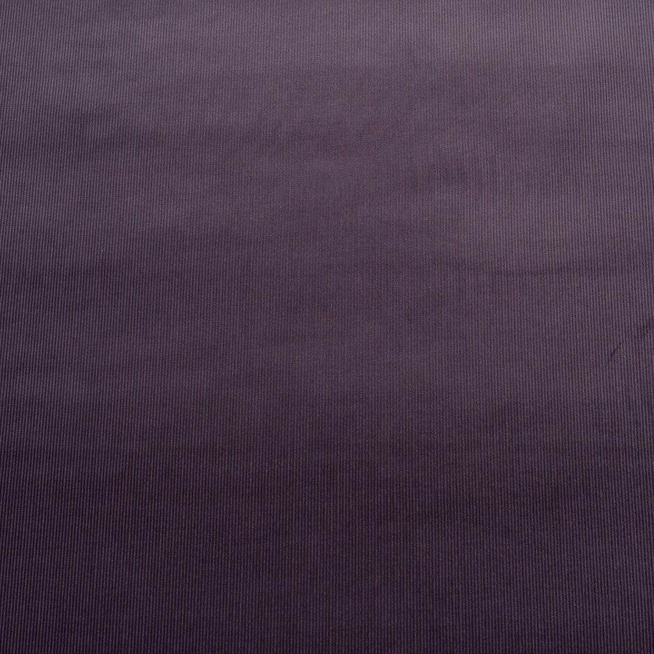 Plum Ribbed Cotton Stretch Corduroy