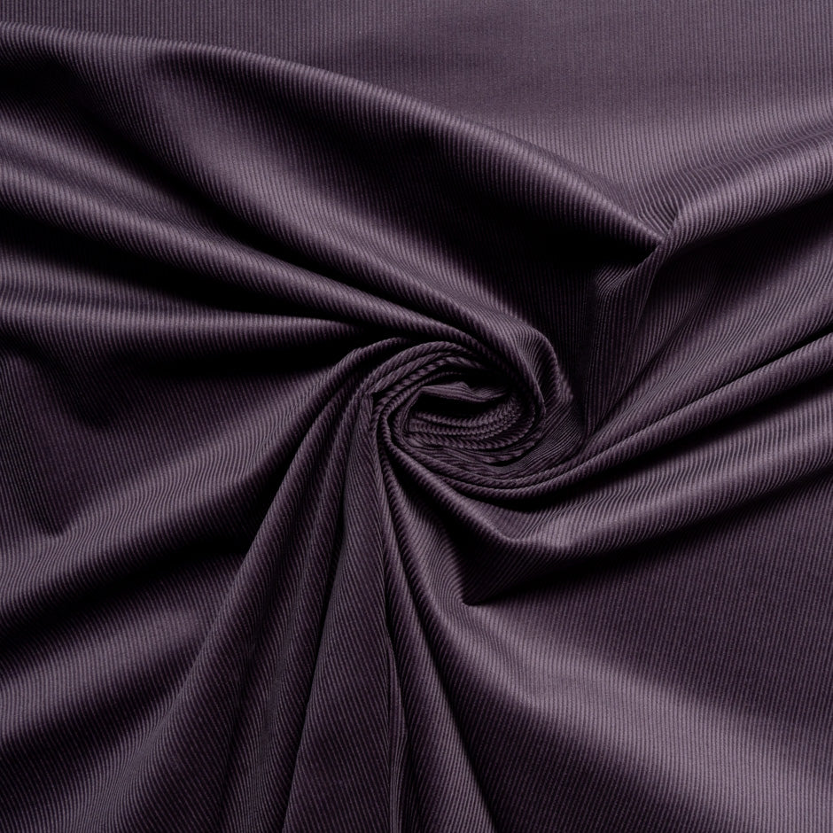 Plum Ribbed Cotton Stretch Corduroy