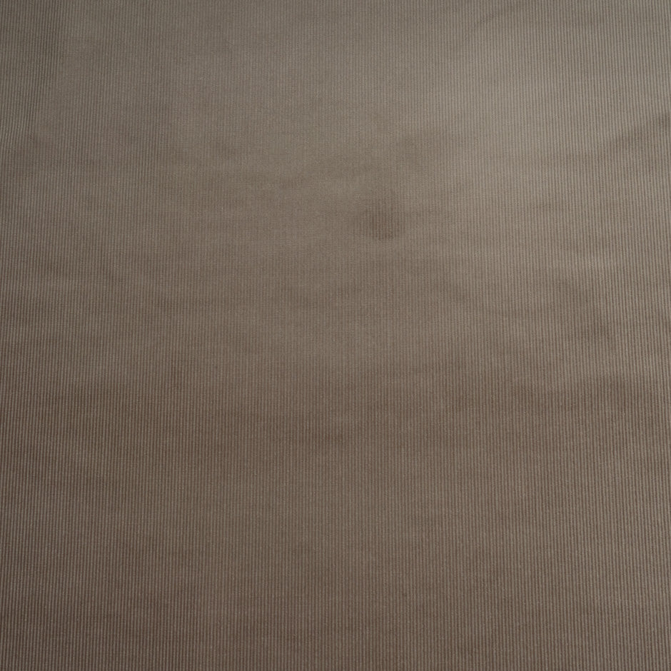 Dark Beige Ribbed Cotton Stretch Corduroy