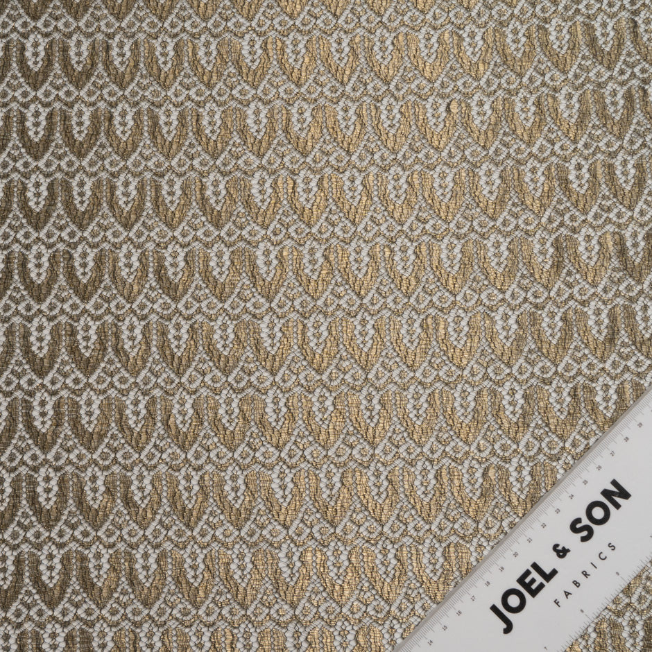 Rich Gold Geometric Chantilly Lace
