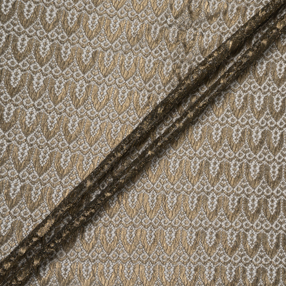 Rich Gold Geometric Chantilly Lace