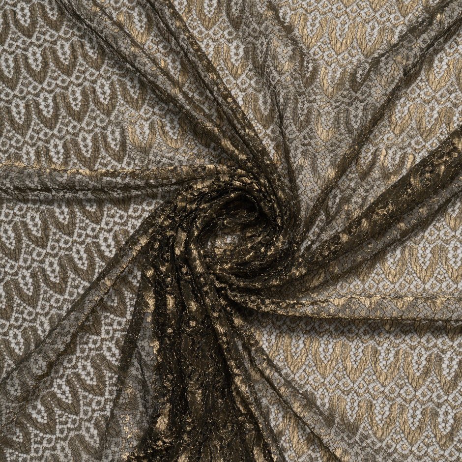 Rich Gold Geometric Chantilly Lace