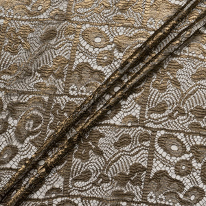 Gold Abstract Floral Chantilly Lace