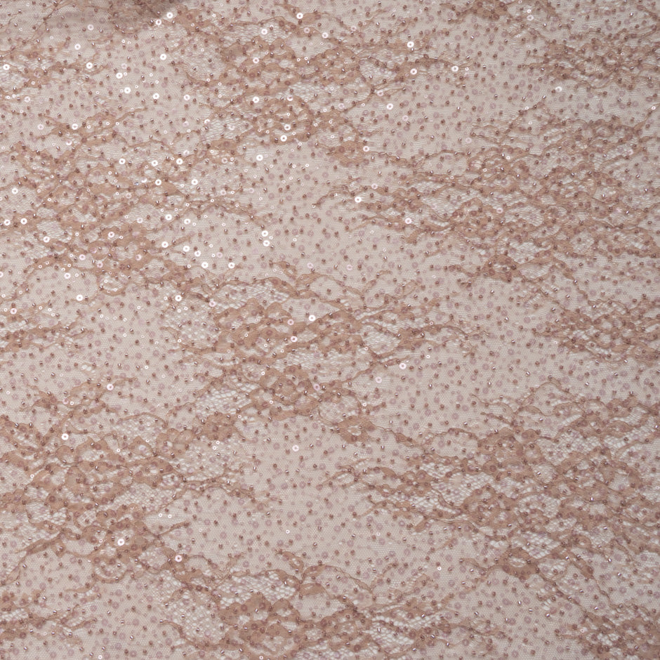 Blush Hand Beaded Chantilly Lace
