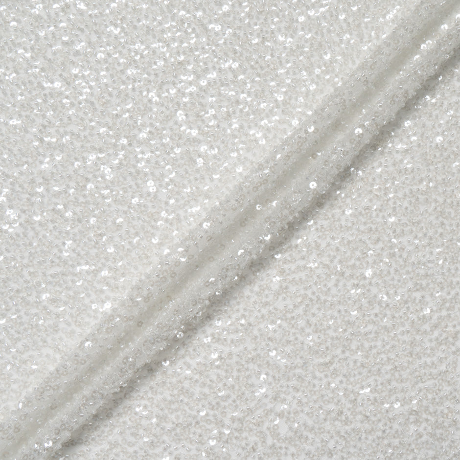 Pillow White Full Beaded Tulle