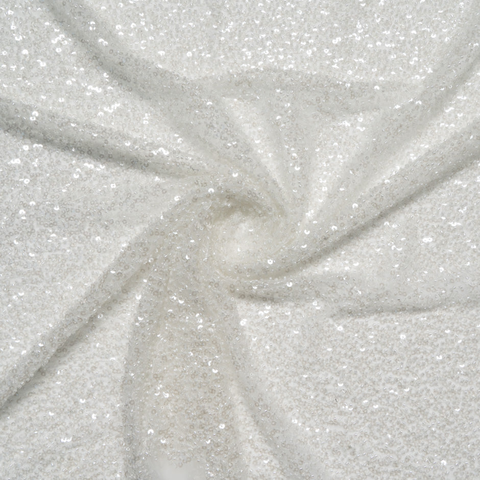 Pillow White Full Beaded Tulle