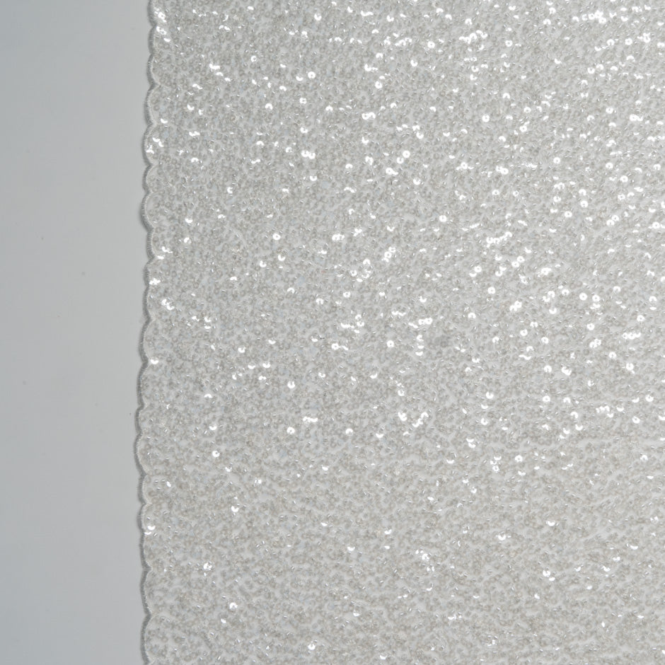 Pillow White Full Beaded Tulle