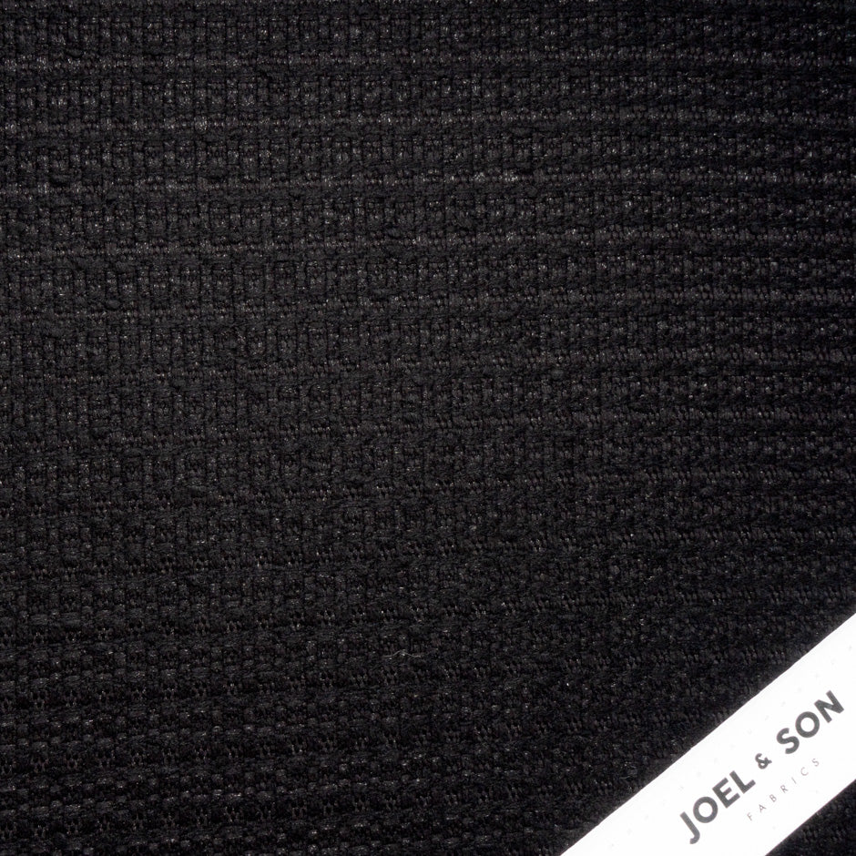 Black Metallic Wool Blend Bouclé