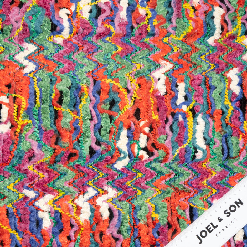 Multi-Coloured Microfibre Chenille Knit