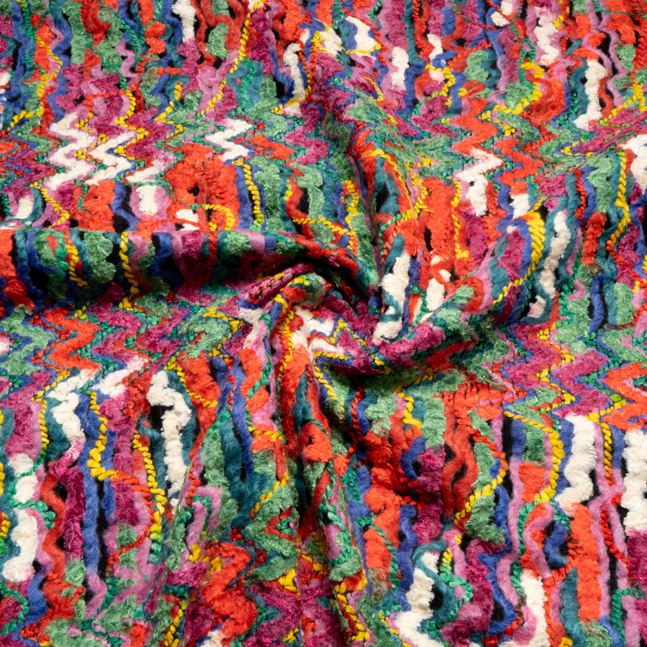 Multi-Coloured Microfibre Chenille Knit