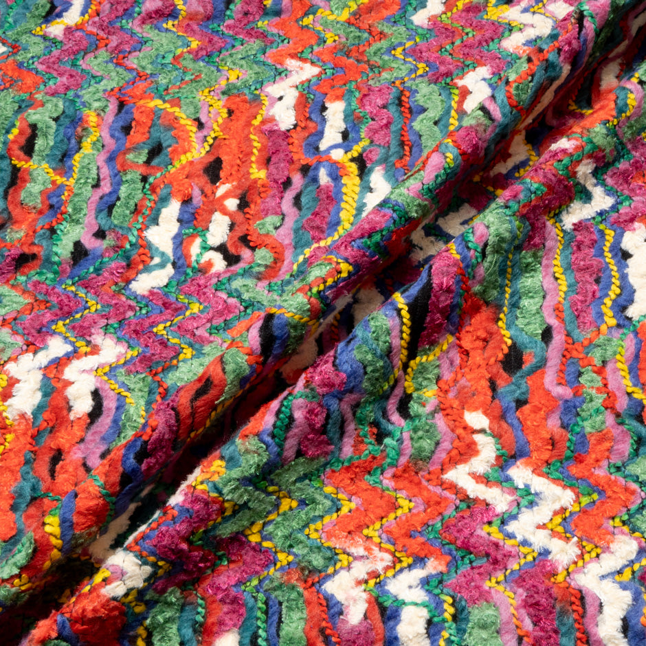 Multi-Coloured Microfibre Chenille Knit
