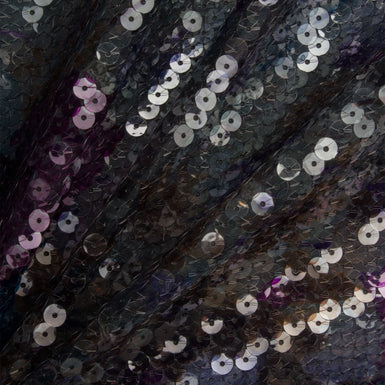 Swiss Sequinned Silk Chiffon Fabric