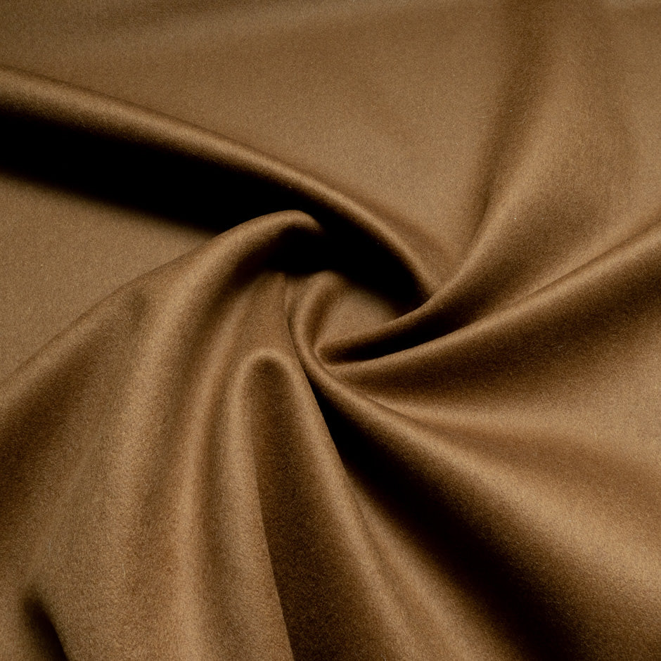 Camel Wool Blend Backed Khaki Jersey