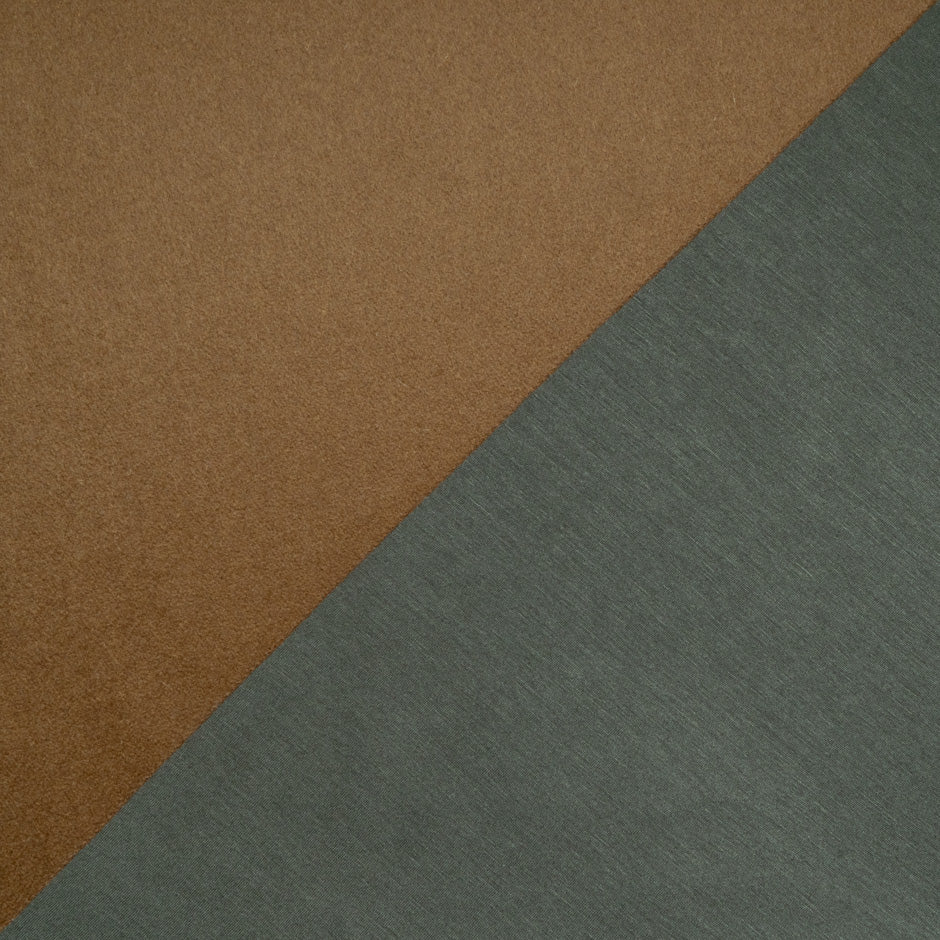Camel Wool Blend Backed Khaki Jersey
