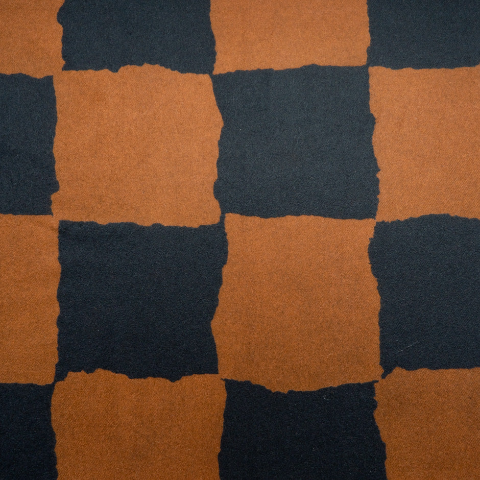 Caramel & Black Printed Cashmere