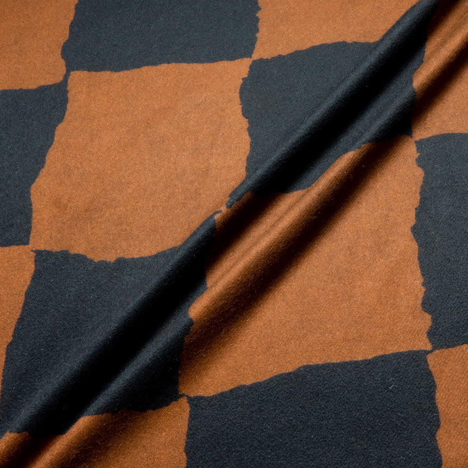Caramel & Black Printed Cashmere