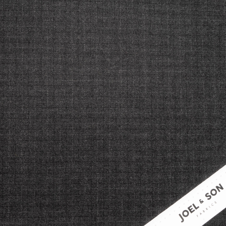 Grey Tweed & Black Double-Faced Cashmere